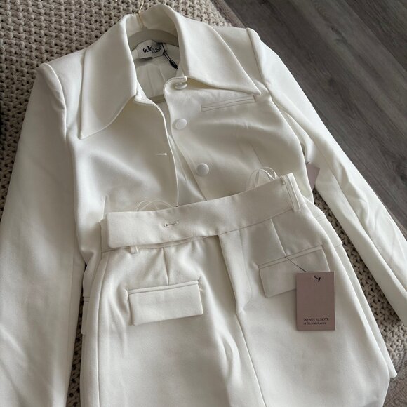 Odd Muse White Brand New with Tags Structured Jacket and Skirt SET (XS / XS T) - Picture 6 of 7